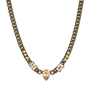 DANNIJO Gold Tone and Crystal Necklace